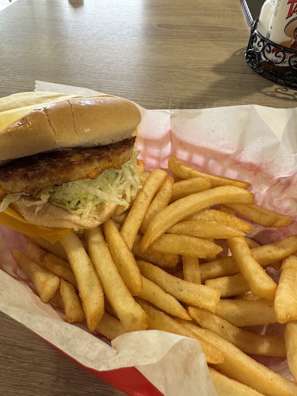 Veggie Burger and Fries